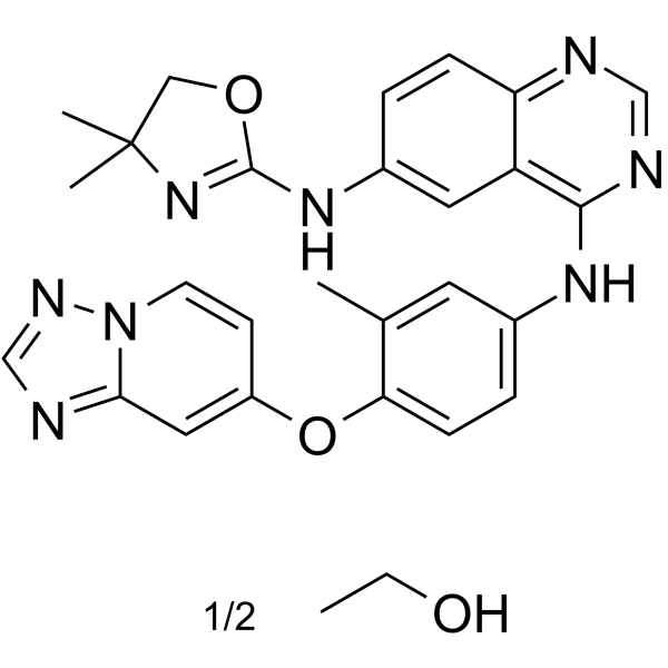 Tucatinib hemiethanolate Chemische Struktur