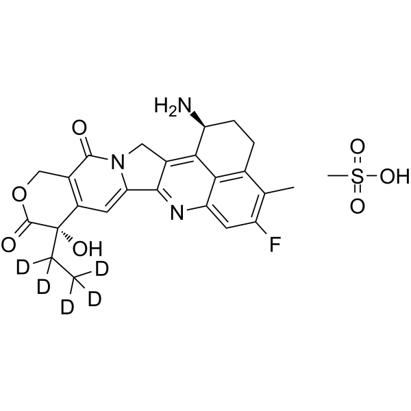 Exatecan D5 mesylate  Chemical Structure