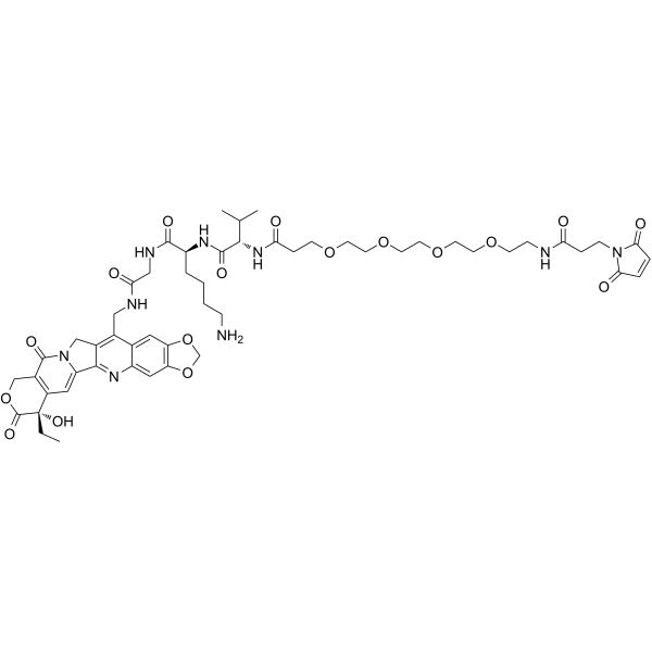 MP-PEG4-Val-Lys-Gly-7-MAD-MDCPT Chemische Struktur