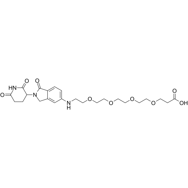Glutarimide-Isoindolinone-NH-PEG4-COOH  Chemical Structure