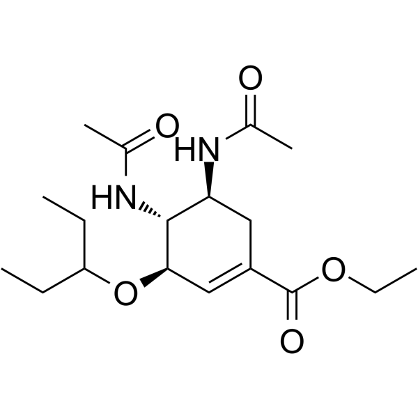 Oseltamivir-acetate 化学構造