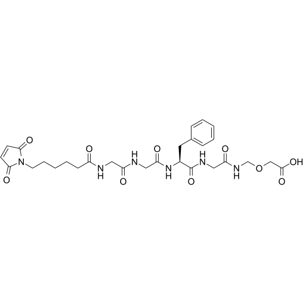 MC-Gly-Gly-Phe-Gly-NH-CH2-O-CH2COOH 化学構造