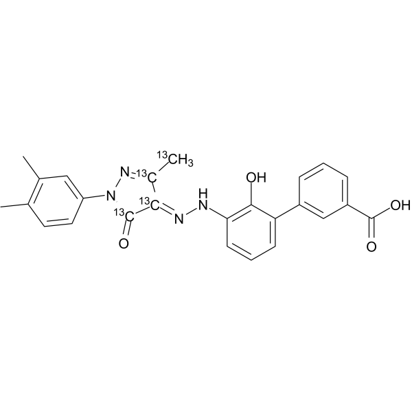 (E/Z)-Eltrombopag 13C 化学構造