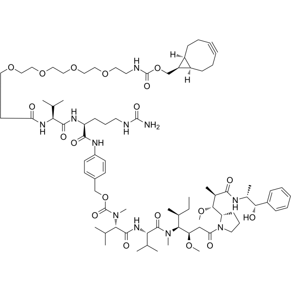 endo-BCN-PEG4-Val-Cit-PAB-MMAE  Chemical Structure