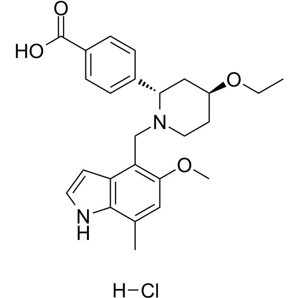 Iptacopan hydrochloride 化学構造