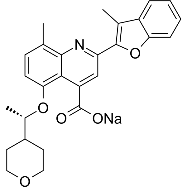 (R)-Posenacaftor sodium 化学構造