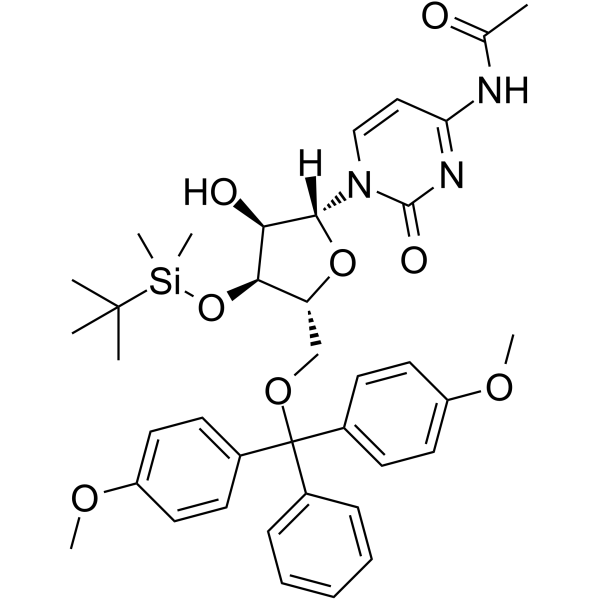 5’-O-DMT-3’-O-TBDMS-Ac-rC  Chemical Structure