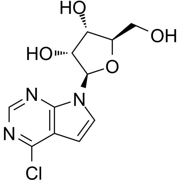 6-Chloro-7-deazapurine-β-D-riboside  Chemical Structure