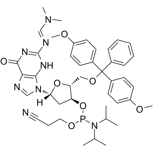 DMT-dG(dmf) Phosphoramidite 化学構造