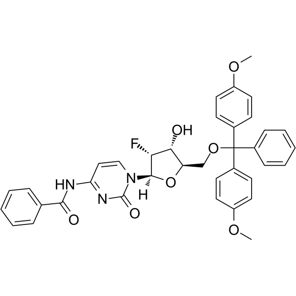 5’-O-DMT-N4-Bz-2’-F-dC  Chemical Structure
