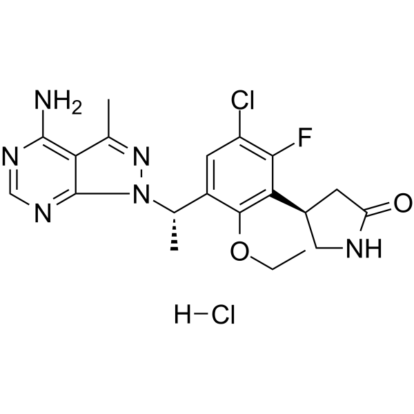 Parsaclisib hydrochloride 化学構造