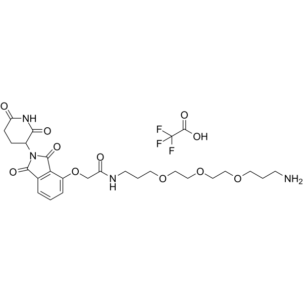 Thalidomide-O-amido-C3-PEG3-C1-NH2  Chemical Structure