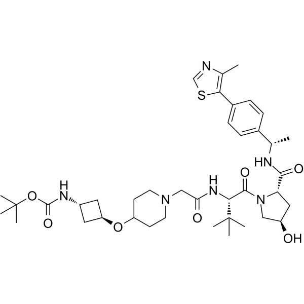 (S,R,S)-AHPC-Boc-trans-3-aminocyclobutanol-Pip-CH2COOH 化学構造