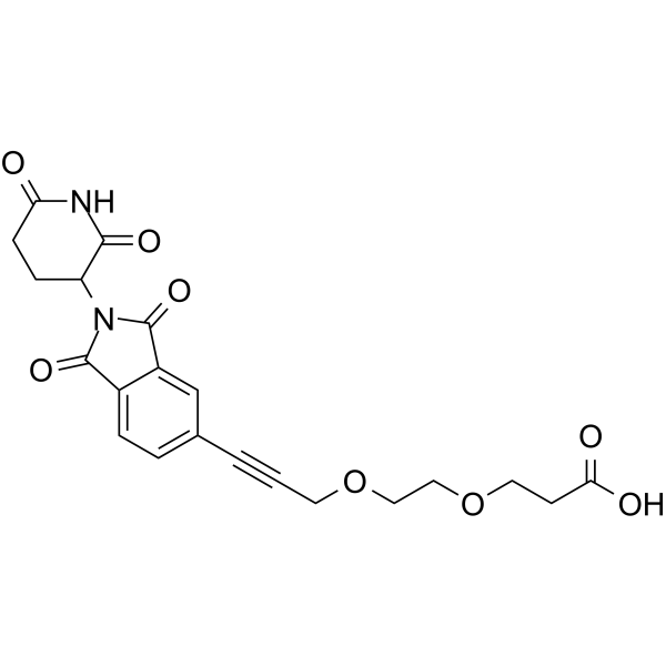 Thalidomide-Propargyne-PEG2-COOH  Chemical Structure