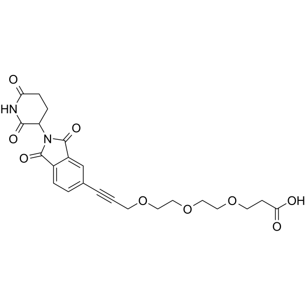 Thalidomide-Propargyne-PEG3-COOH  Chemical Structure