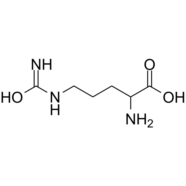 2-Amino-5-ureidopentanoic acid 化学構造