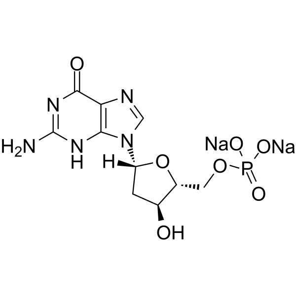 2’-Deoxyguanosine 5’-monophosphate disodium  Chemical Structure
