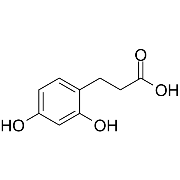 3-(2,4-Dihydroxyphenyl)propanoic acid Chemische Struktur