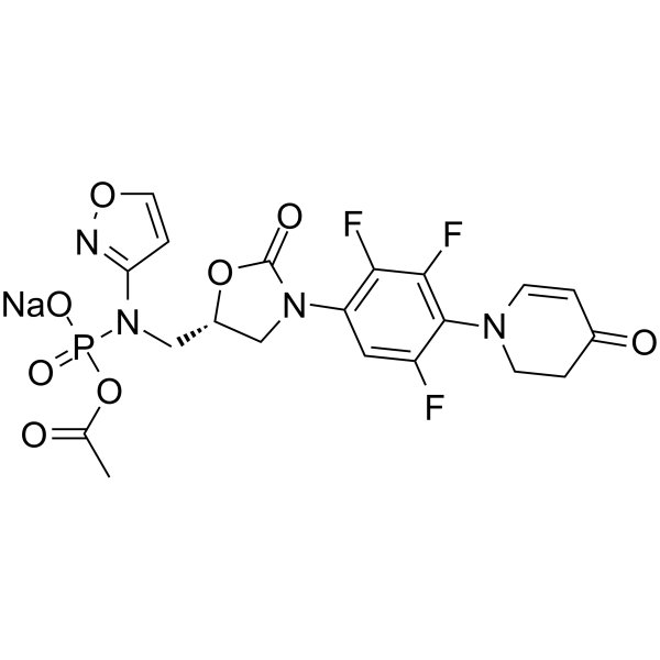 Contezolid acefosamil sodium التركيب الكيميائي