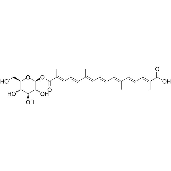 Crocetin β-D-glucopyranoside 化学構造