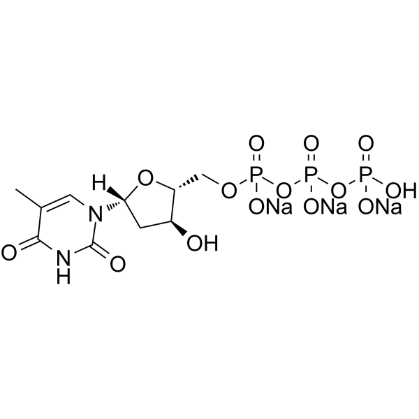 Deoxythymidine-5’-triphosphate trisodium salt Chemische Struktur