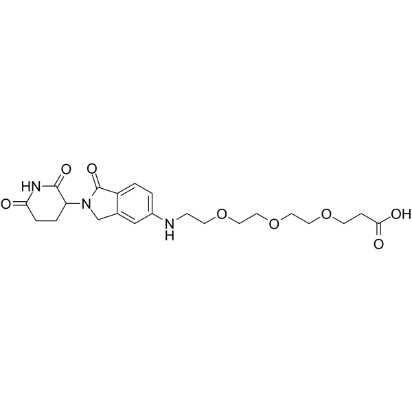 Glutarimide-Isoindolinone-NH-PEG3-COOH 化学構造