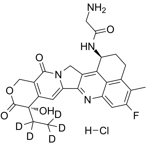 Glycyl-Exatecan D5 hydrochloride  Chemical Structure