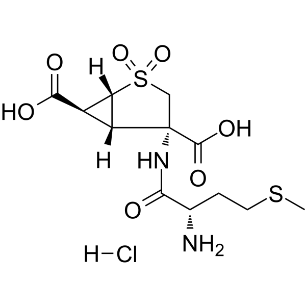 Pomaglumetad methionil hydrochloride 化学構造