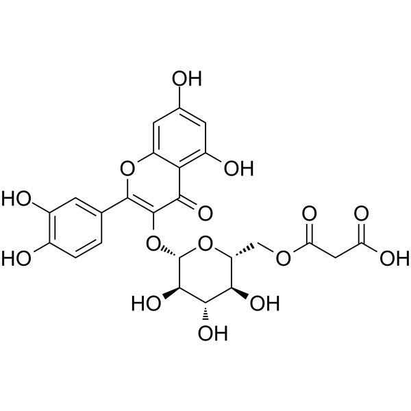 Quercetin 3-O-(6’’-O-malonyl)-β-D-glucoside  Chemical Structure