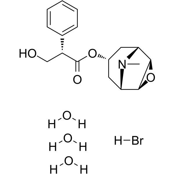 Scopolamine hydrobromide trihydrate 化学構造