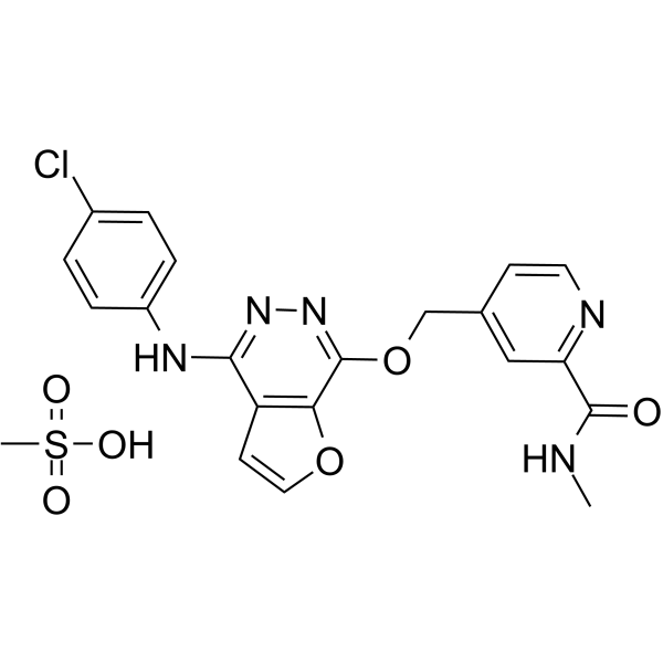 Telatinib mesylate  Chemical Structure
