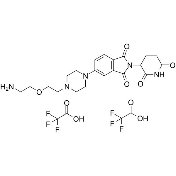 Thalidomide-Piperazine-PEG1-NH2 diTFA  Chemical Structure