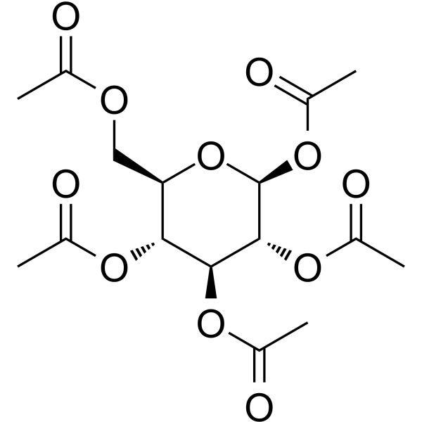 β-D-Glucose pentaacetate  Chemical Structure