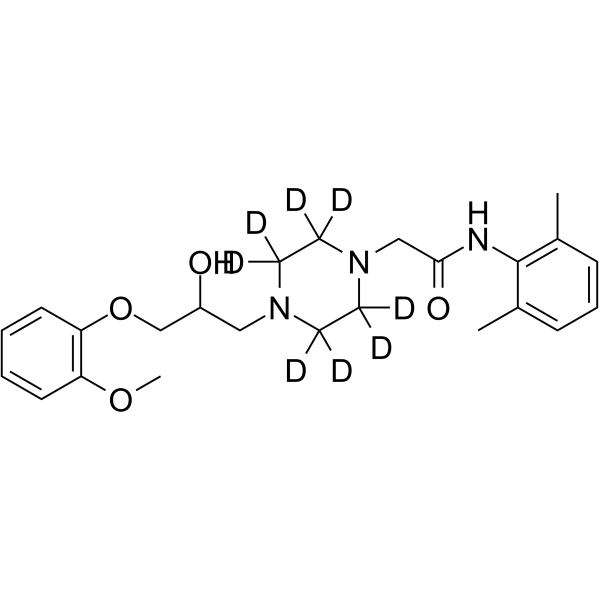 Ranolazine-d8 化学構造