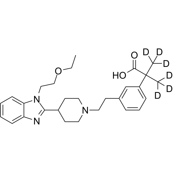 Bilastine-d6 Chemische Struktur