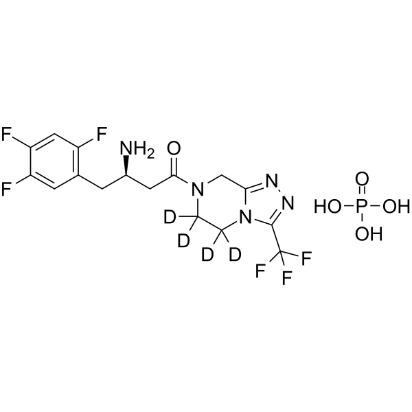 Sitagliptin-d4 phosphate 化学構造