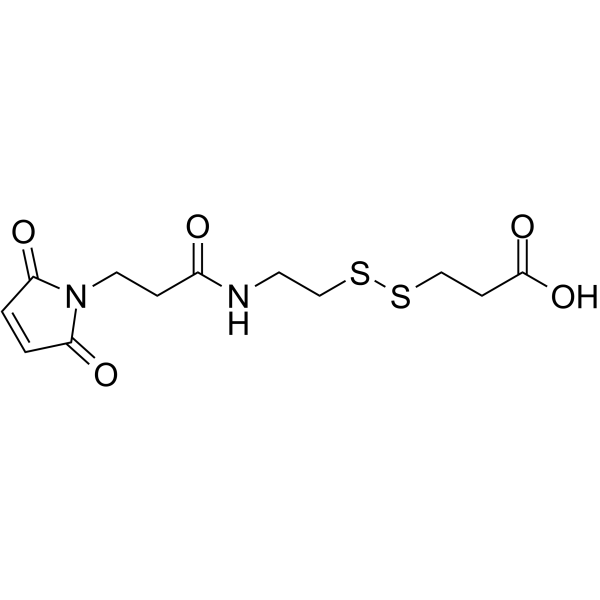 Mal-NH-ethyl-SS-propionic acid  Chemical Structure