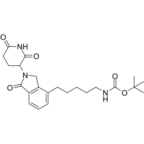 Lenalidomide-C5-amido-Boc 化学構造