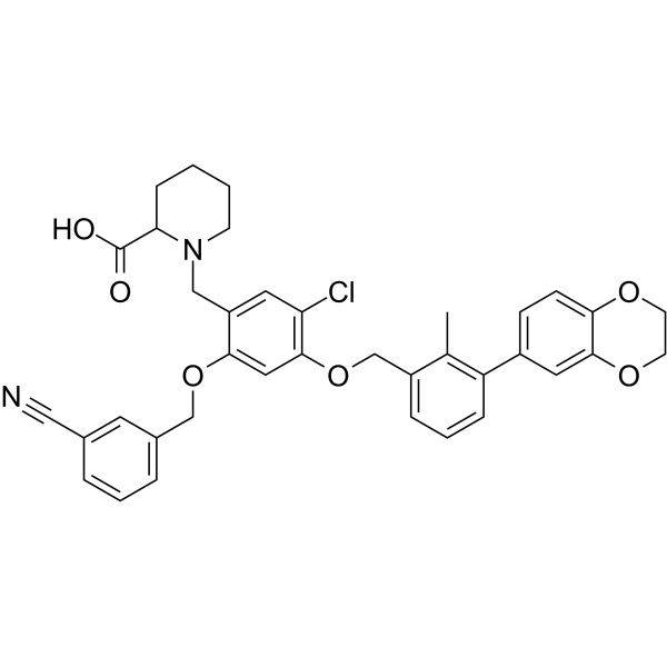 BMS-1166-N-piperidine-COOH 化学構造
