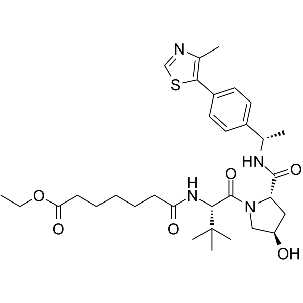 (S,R,S)-AHPC-Me-C7 ester 化学構造