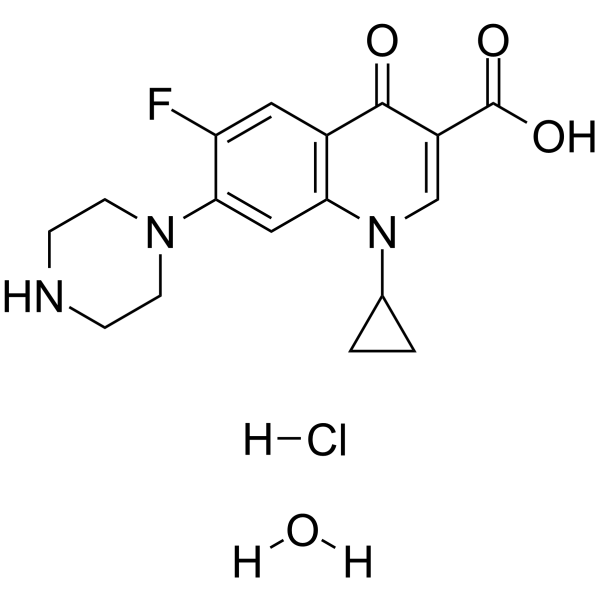 Ciprofloxacin hydrochloride monohydrate  Chemical Structure