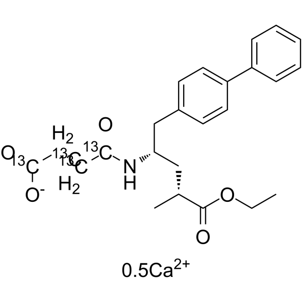 Sacubitril-13C4 hemicalcium salt Chemische Struktur