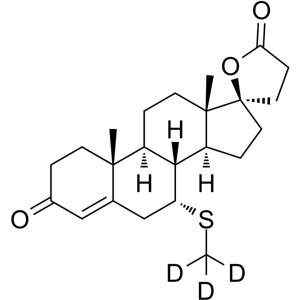 7-α-Methylthio Spironolactone-D3  Chemical Structure