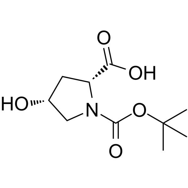 N-Boc-cis-4-Hydroxy-D-proline Chemische Struktur