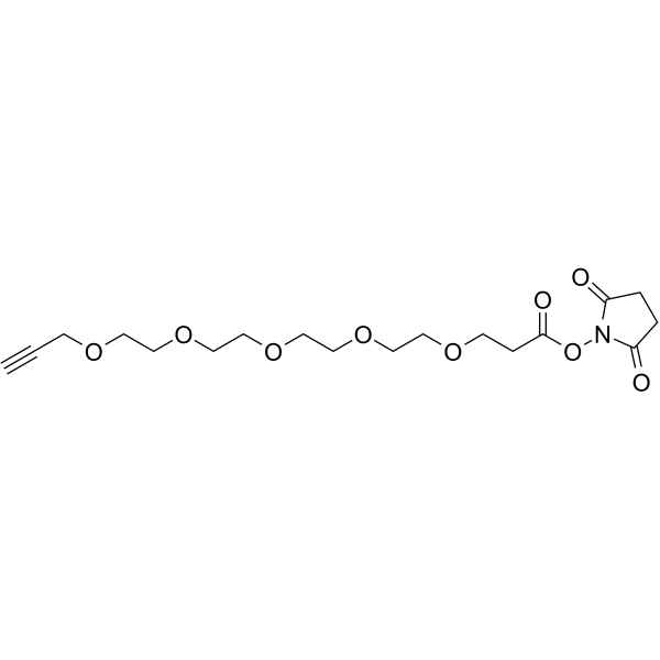 Propargyl-PEG5-NHS ester  Chemical Structure