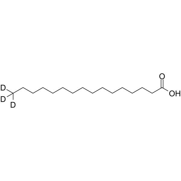 Palmitic acid-d3 化学構造