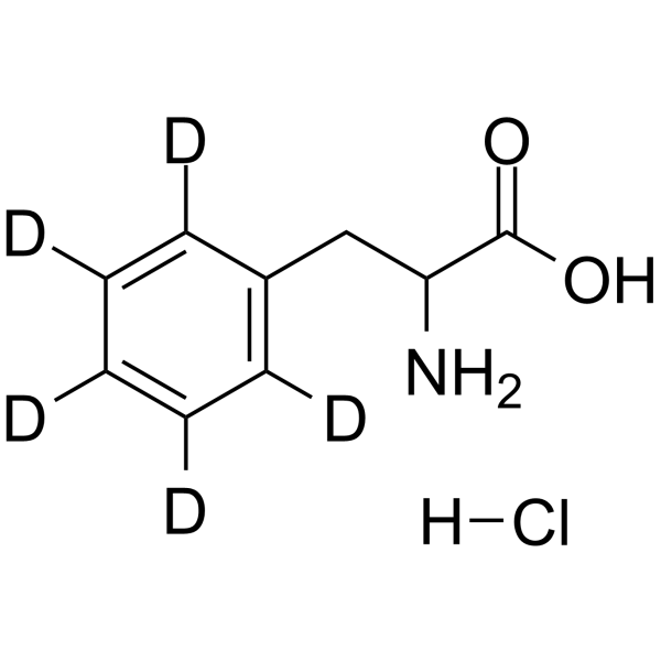 DL-Phenylalanine-d5 hydrochloride 化学構造