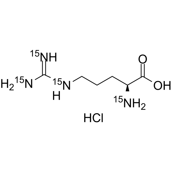 L-Arginine-15N4 hydrochloride 化学構造