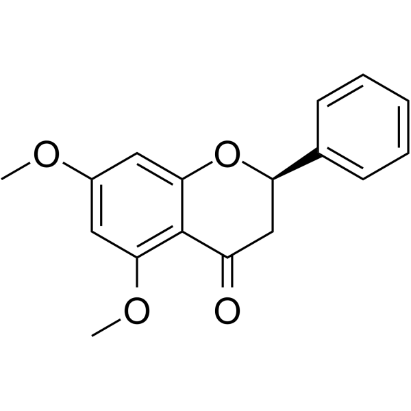 5,7-Dimethoxyflavanone 化学構造