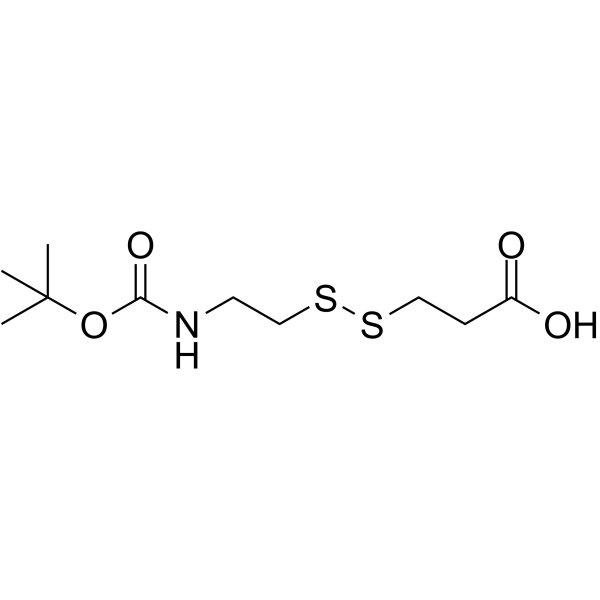 Boc-NH-ethyl-SS-propionic acid  Chemical Structure